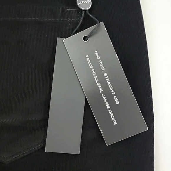 Parasuco 2016 Denim Women's Black Corduroy Pants Mid Rise Straight Leg Size 10 - Picture 11 of 15